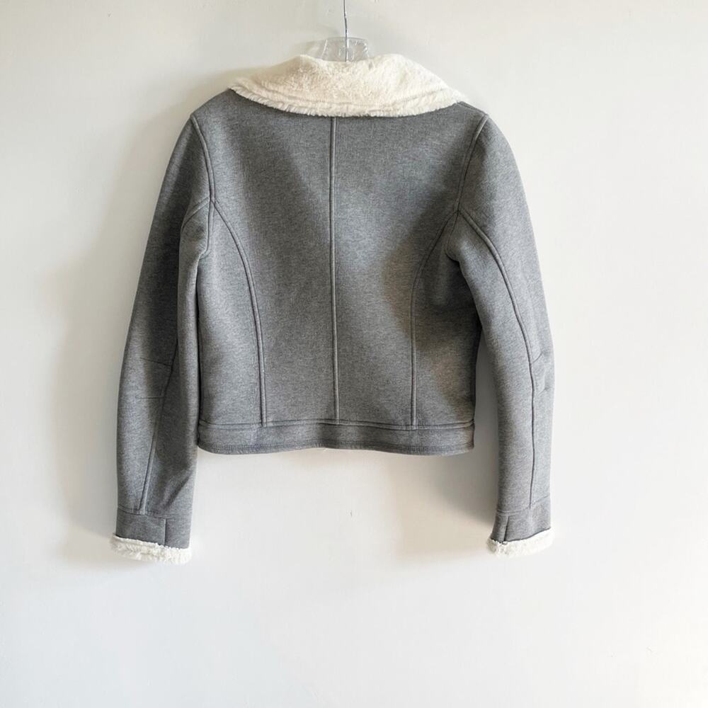 Athleta 2 in 1 Convertible Faux Fur Moto Jacket - Picture 7 of 12